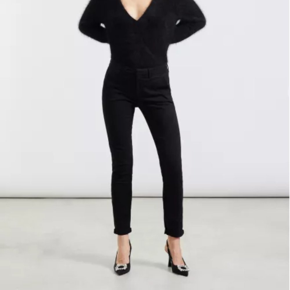 Reiko CHINO TROUSERS SANDY BASIC - BLACK